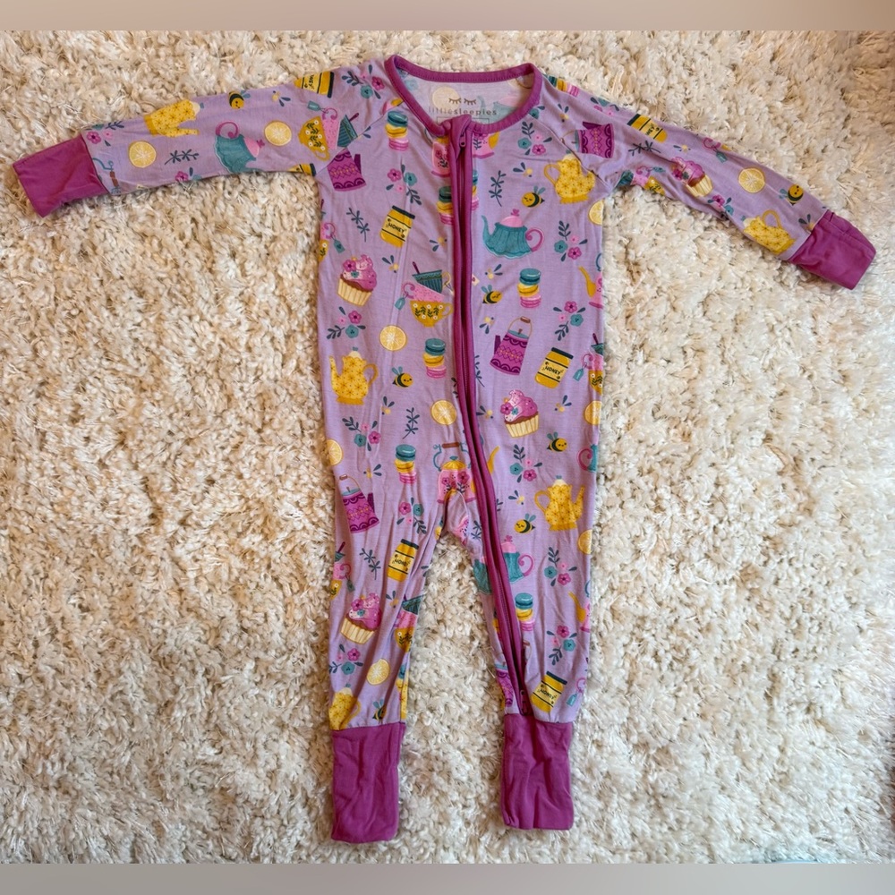 Little Sleepies | Tea Party Zippy | 6-12 months